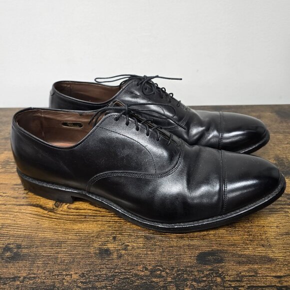 Allen Edmonds Park Avenue Men's Size 12 C Leather Cap Toe Oxfords Black USA